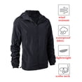 thumbnail image 3 of Men's Lightweight Windbreaker Winter Jacket Water Resistant Shell Zip-up Fashion Rain Hooded Jacket, Black/Blue Size 4XL-7XL, 3 of 8