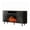 Black, variant on 65" Brown Engineered Wood TV Stand with 23" Electric Fireplace & LED