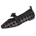 thumbnail image 2 of Jamicy Women's Flats Shoes Polka Dots Mesh Ballet Flats Bowknot Pointed Toe Ballerina Flats Closed Toe Comfortable Casual Work Shoes, 2 of 9