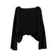 thumbnail image 4 of Camisetas para mujer,Suéter de punto para mujer, manga larga, cuello redondo, mezcla de poliéster y elastano, top informal y cómodo para usar en casa, sopatenor, 4 of 7