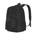 thumbnail image 3 of Large Capacity Backpack 16.5×12.5×5.5in Widened Shoulder Strap Design Main Bag Large Top Handle Belt Adjustable Shoulder Strap Snake Skin Print Style Darkgray_3, 3 of 8