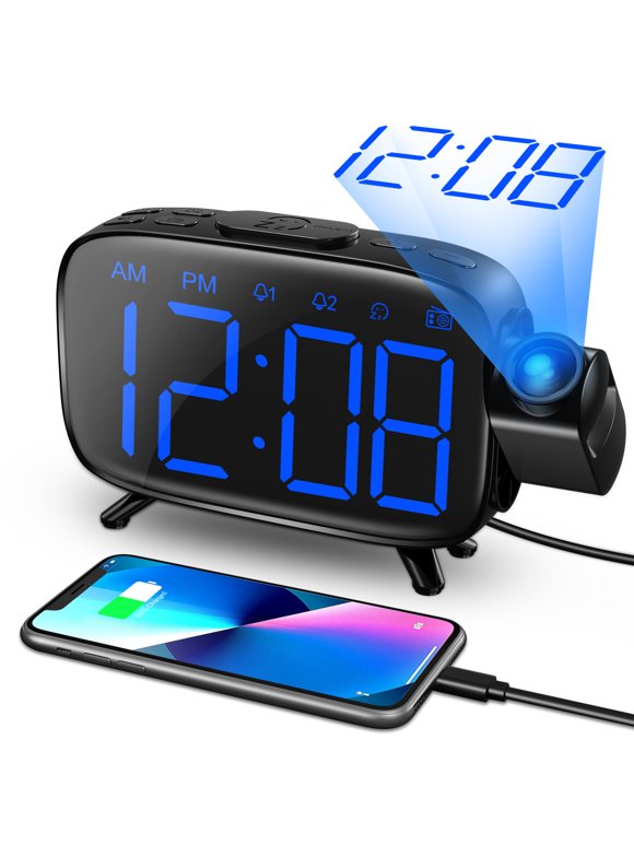 Alarm Clock Time Projection Ceiling Shelly Lighting