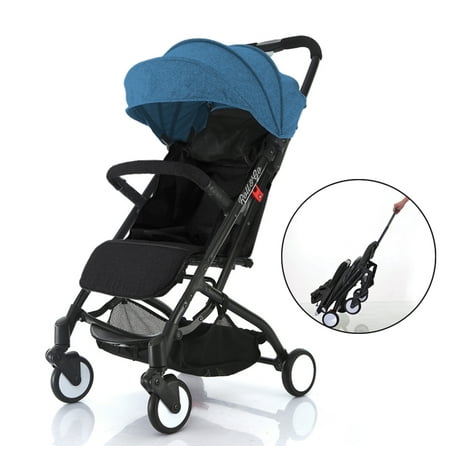Babyroues Roll & Go Lightweight, Extra Wide Seat, Full Recline, Quick EZ One Hand Fold in Seconds and (Best Lightweight Reclining Stroller)