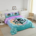 thumbnail image 2 of Erosebridal Octopus Comforter Set King, Boho Flower Bedding, Colorful Mandala Ocean Anchor Animal Bedding Comforter Sets, Summer Exotic Ombre Geometric Quilt, Blue Purple, 2 of 6