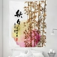 thumbnail image 1 of Colorful Tapestry, Bamboo Painting Japanese Words in Mid Autumn Festival Giving Day Harvest Work, Fabric Wall Hanging Decor for Bedroom Living Room Dorm, 5 Sizes, Multicolor, by Ambesonne, 1 of 1