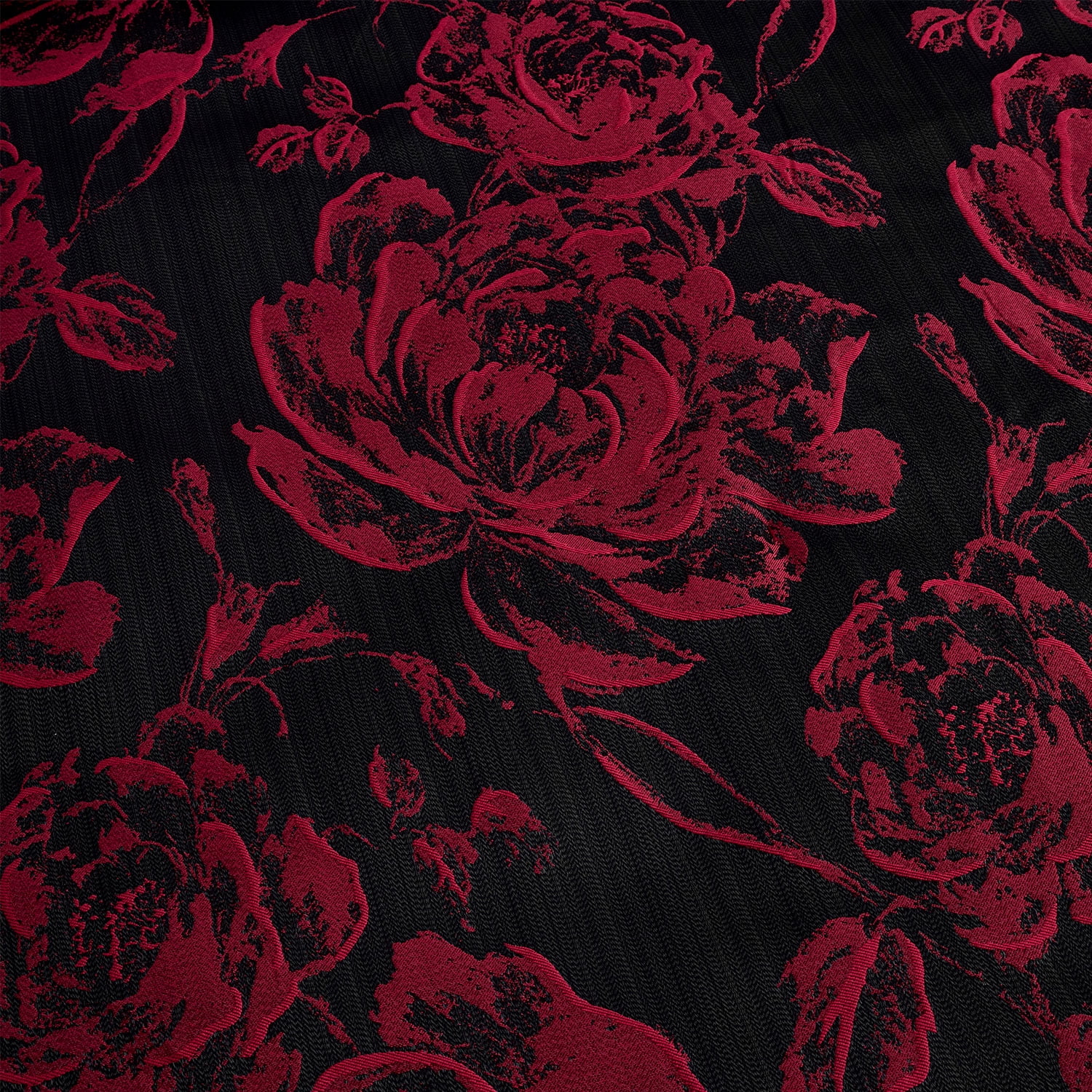 7-Piece King Comforter & Curtain Set, Burgundy Floral Patchwork