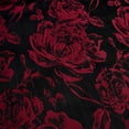 thumbnail image 4 of HIG 7-Piece King Comforter Set with Matching Curtains - Burgundy Flower Patchwork Bed in a Bag Bedding Set, 4 of 9