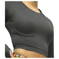 thumbnail image 4 of TOP MANGA LARGA DEPORTIVO MUJER PARA TENIS, YOGA, FIT, GOLF, GYM, GIMNASIA, ATLETISMO, SENDERISMO, ACTIVIDADES AL AIRE LIBRE, COLOR GRIS FUERTE, 4 of 4