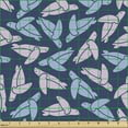 thumbnail image 2 of Nautical Fabric by the Yard, Repetitive Pattern of Whimsical Sea Turtle Bicolour Design Illustration, Upholstery Fabric for Dining Chairs Home Decor Accents, Lavender Pale Pink by Ambesonne, 2 of 5