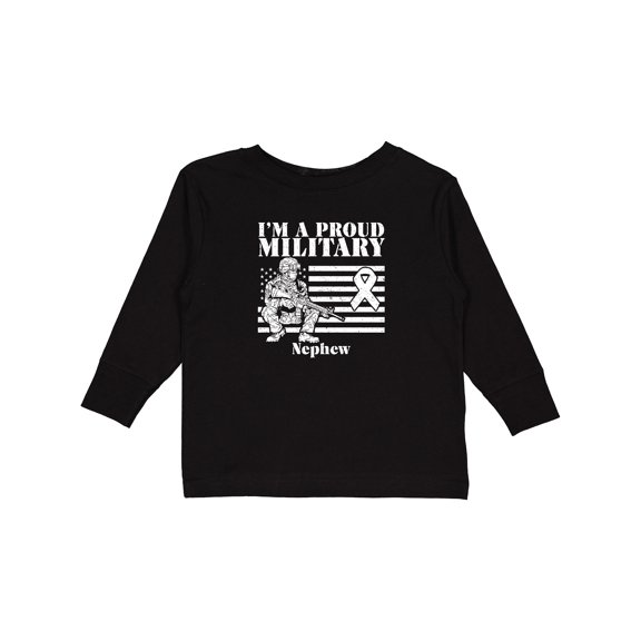 Inktastic Proud Military Nephew Red Friday Boys Long Sleeve Toddler T-Shirt