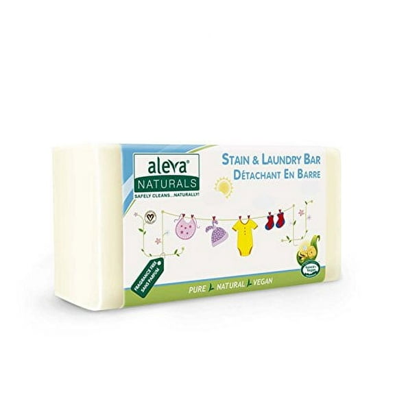 Aleva Naturals Baby, Stain & Laundry Bar Soap, Fragrance Free, 7.76 oz (220 g)