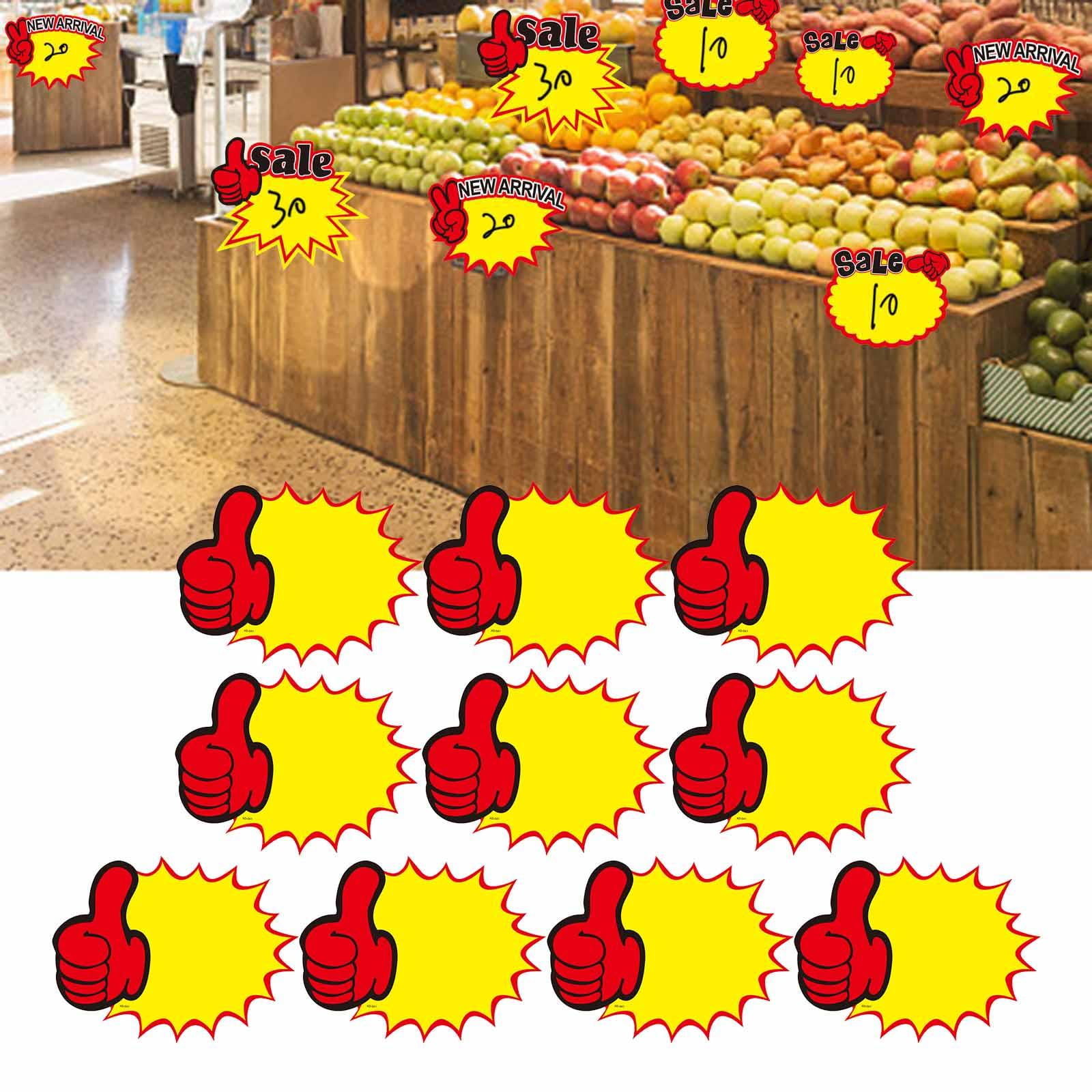 Lot De 200 étiquettes Vierges Pour Vente Au Détail, étiquettes De Prix De Vente En Papier Accrocheur Pour Accrocher, Promotion Des Ventes En Magasin