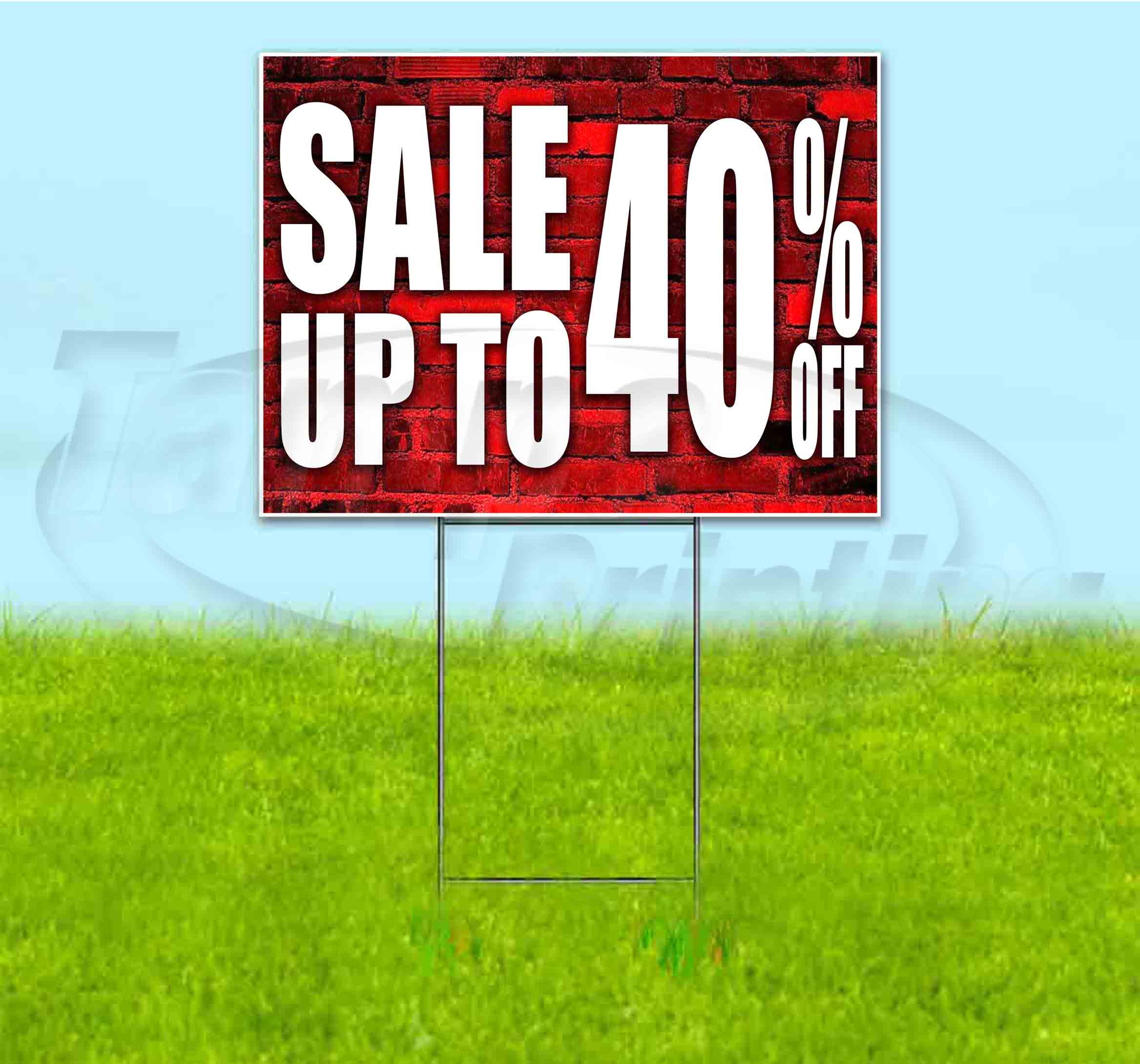 Sale Up To 40% Off (18" x 24") Yard Sign, Includes Metal Step Stake