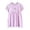 Purple, variant on little Girl Dresses Cute Floral Print Crewneck Short Sleeve Girls Pageant Dress