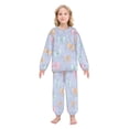 thumbnail image 2 of Fluffy Pajamas Set Fuzzy Winter Warm Pj Sets Pullover Tops and Long Pants Pastel-colored Bows and Spider Webs Small, 2 of 8