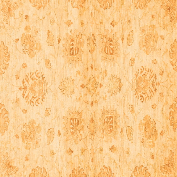 Ahgly Company Indoor Square Oriental Orange Traditional Area Rugs, 4' Square