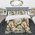 thumbnail image 2 of Designart "Amber Rustic Floral Sophistication IV" White Floral Bedding Covert Set - Cottage Bed Set With 2 Shams, 2 of 5