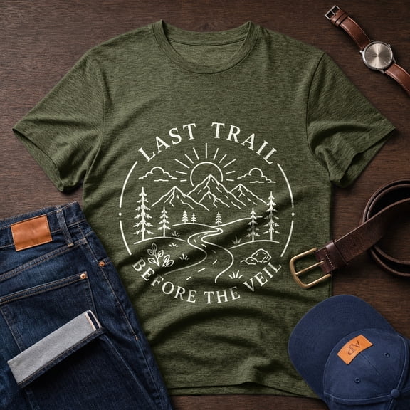Jollimate Last Trail Before The Veil Shirt, Outdoor Bachelor Party Tee, Men's Short Sleeve Top