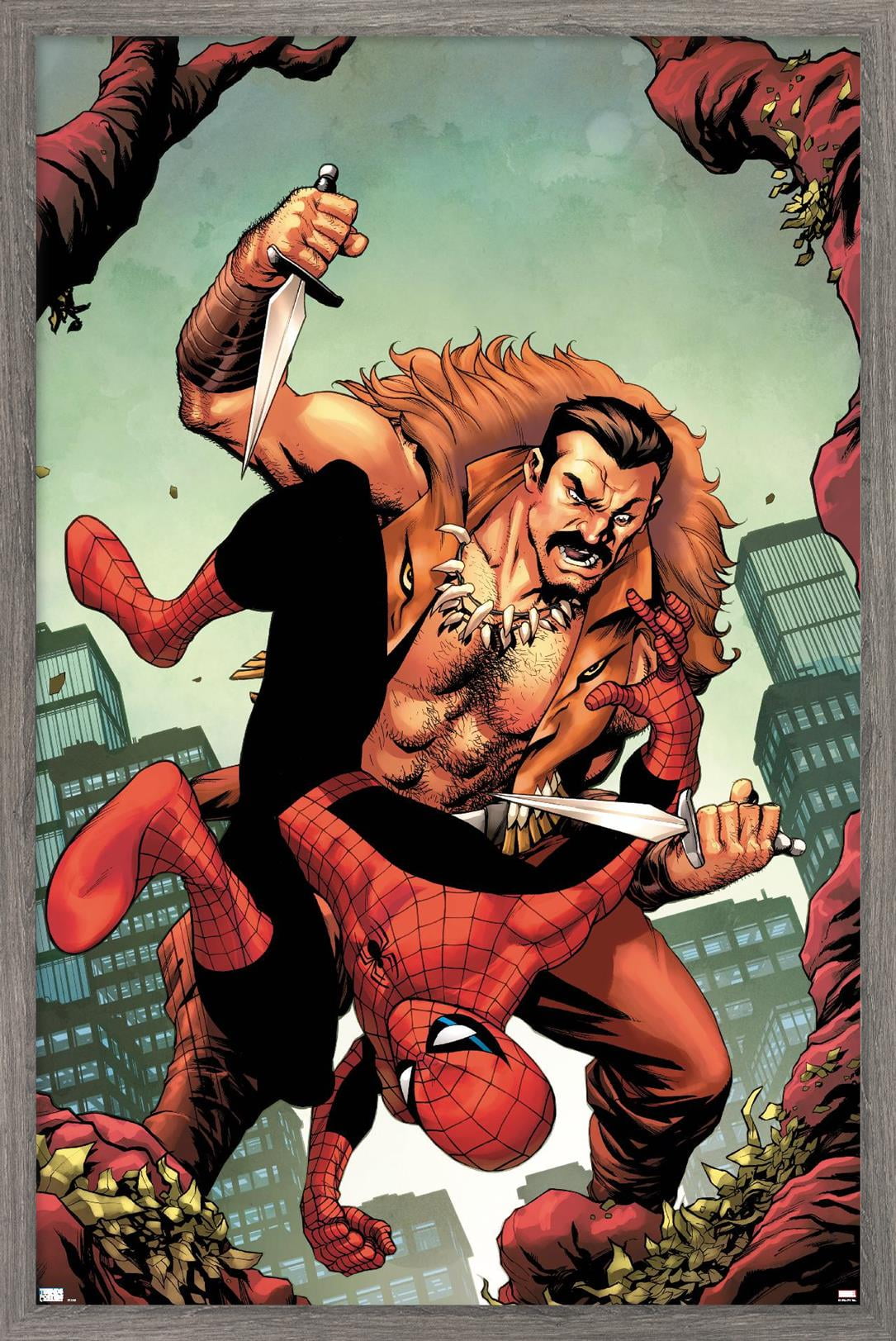 Marvel Comics SpiderMan, Kraven The Hunter Champions 3 Wall Poster, 22.375" x 34", Framed