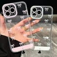 thumbnail image 2 of LOUQIBINE Vibrant LED Bowknot Phone Case for iPhone 16 15 14 13 12 11 Pro Max, Slim Clear Glow Light Up Phone Cover with Color Changing Lights, TPU Protection, 2 of 5