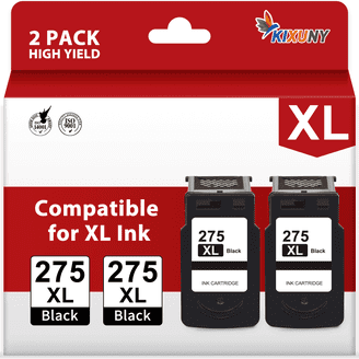 Canon PG-275XL Black Ink Cartridge 2-Pack, Compatible with PIXMA
