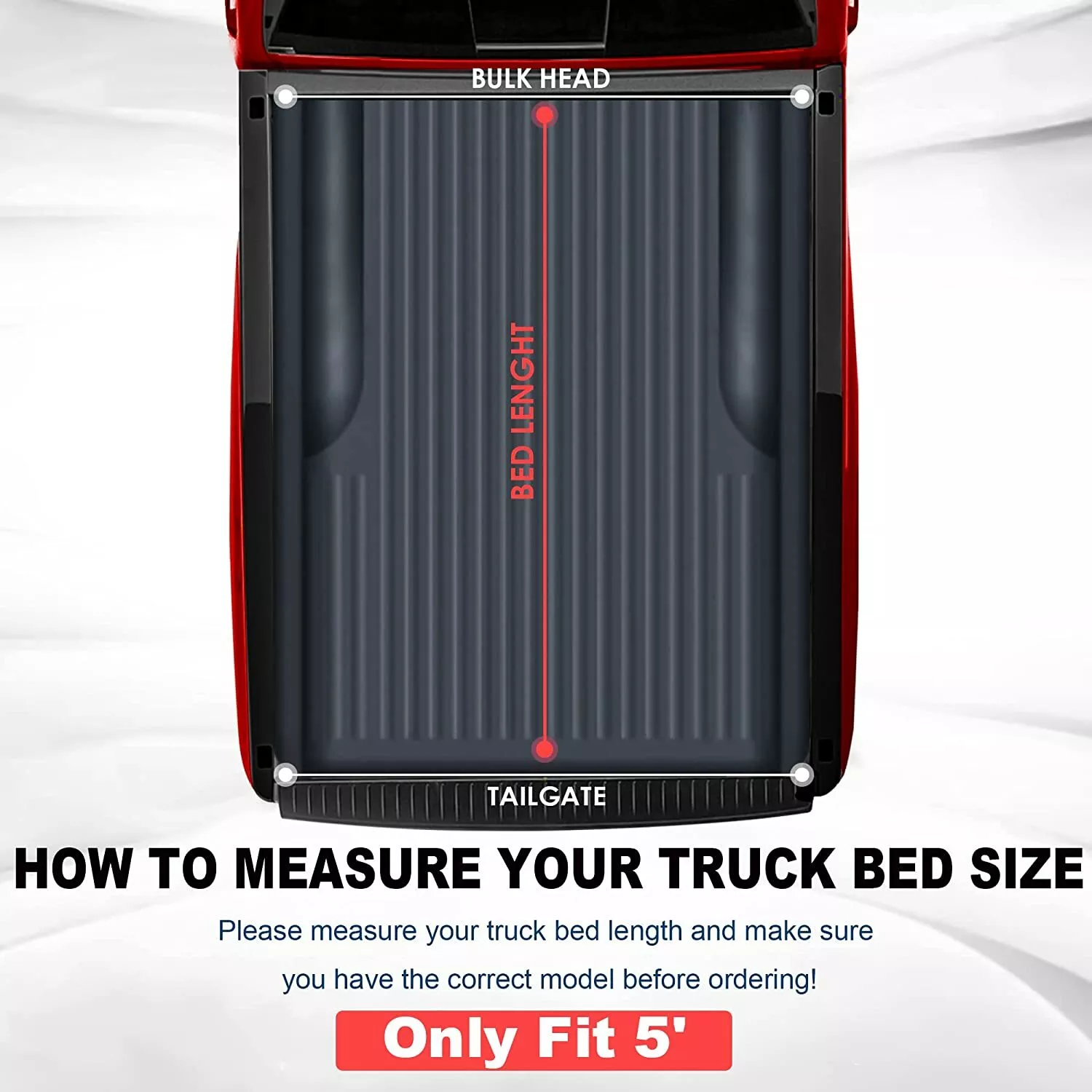 MOSTPLUS 5FT Roll Up Tonneau Cover for 2015-2026 Chevy Colorado GMC Canyon Truck Bed Cover