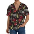 thumbnail image 3 of Balery Vintage Gaming Men's Casual Button Down Shirt Short Sleeve Textured Summer Cuban Beach Shirts-Medium, 3 of 7