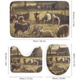 thumbnail image 3 of 4Pcs Nature Field Rustic Shower Curtain Set, Cottage Horse Sheep Animal Bathroom Decor Set with Rug Bathroom Accessory Bathroom Curtain Shower Set, 72" x 72", 3 of 8