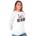 thumbnail image 4 of Funny Couples Matching Set Beard Butt Women's Long Sleeve T Shirt Brisco Brands L, 4 of 6
