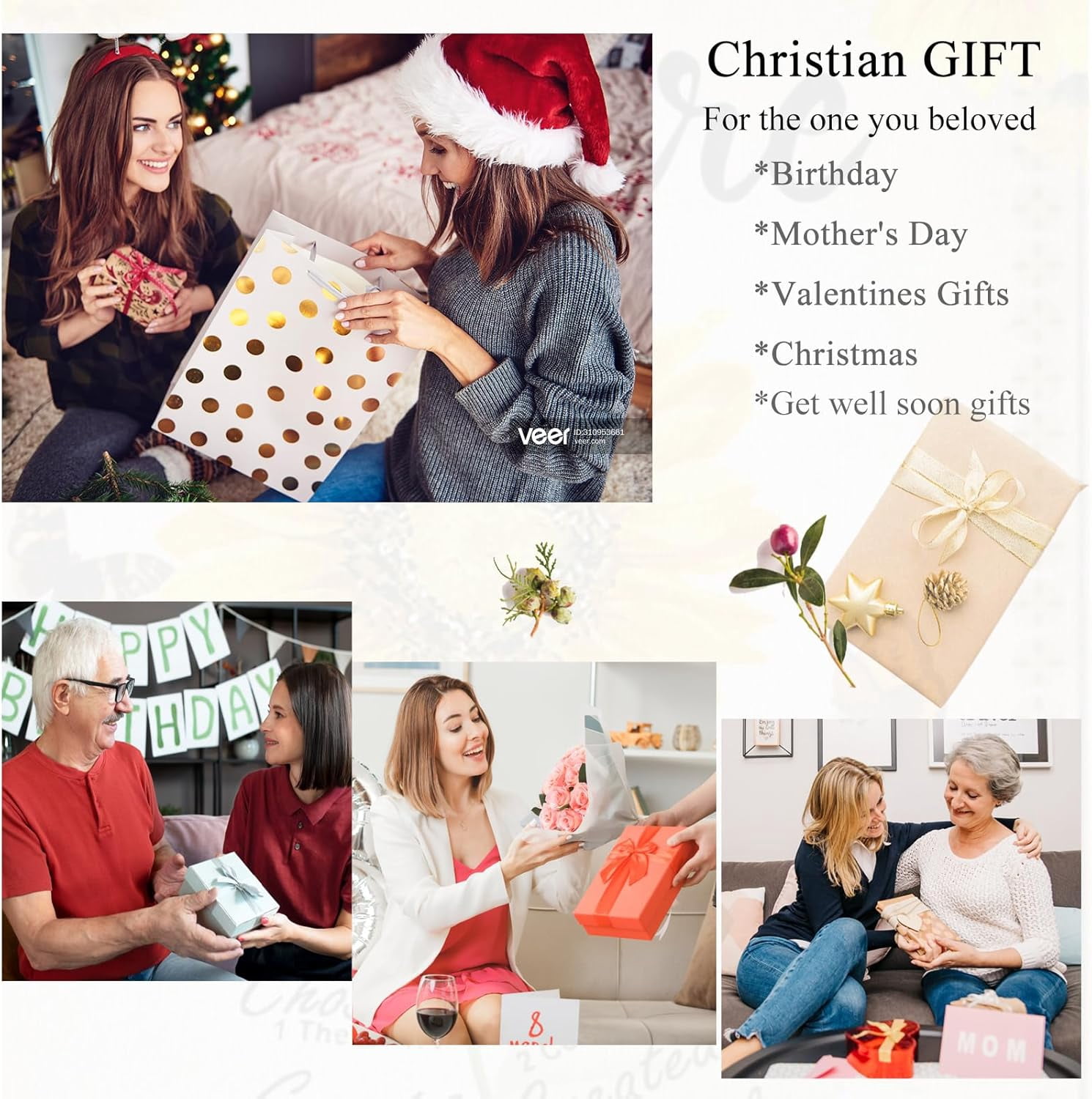 Christian Blanket Birthday Gifts for Women Men, Inspirational Scripture Throw Blanket with Bible Verse Religious Gifts (Navy, 60x80 inch, Navy Letter)