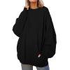 thumbnail image 7 of Admvng Sweatshirt for Women Fashion Casual Long Sleeve Ladies Loose Pocket Long Hoodless Sweatshirts Tops Blouse，Size S-2XL, 7 of 7