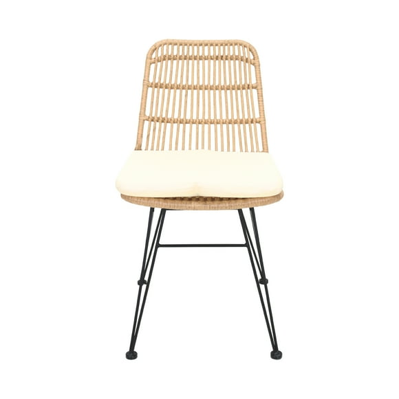 Silla de Exterior Mundo In Guyana Acero y Rattan 41.5 x 56 x 81 cm