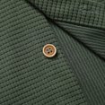 thumbnail image 4 of Camisas Elvqul Hombre Algodón Casual Manga Corta Verde del Ejército Estampado Solapa Botones, 4 of 5