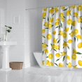 thumbnail image 2 of Yellow Lemon Fruit Flowers White Pattern Shower Curtain 72"x84" ,Bathroom Decorative Shower Curtains Set with 12 Hooks,Modern Waterproof Washable Shower Curtain, 2 of 6