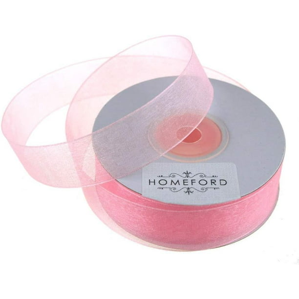 Sheer Organza Ribbon, 7/8-inch, 25-yard, Light Pink - Walmart.com ...