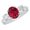 Ruby, variant on 1 to 6 Carat Oval Platinum LAB GROWN Gemstone and LAB GROWN Diamond Engagement Ring (AAAA Heirloom Quality) Ruby Gemstone 4 Carat Size-4