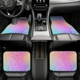 thumbnail image 6 of Sikiie Colorful Glitters Car Foot Mat Set of 4 Pieces Basics Universal Fit Rubber Carpet Floor Mats For Car SUV Van & Truck, 26.8"L x 17.3"W (Front), 13"L x 17.3"W(Rear), 6 of 6