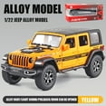 thumbnail image 1 of 1/22 Jeep Wrangler Off-Road SUV Alloy Model Car Diecast Scale Metal Vehicle Model Toy Simulation Sound & Light Kids Toy Gift yellow box, 1 of 6