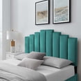 thumbnail image 2 of Headboard, Twin Size, Velvet, Teal Blue, Modern Contemporary Urban Design, Bedroom Master Guest Suite, 2 of 9