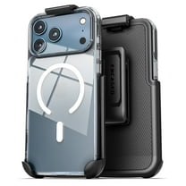 Encased Compatible with iPhone 17 Pro Max Belt Case with Phone Holster Clip, Compatible with MagSafe (Crystal Clear)