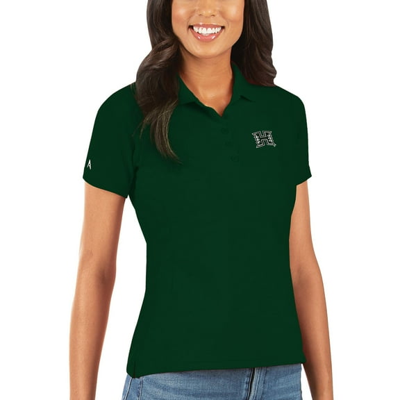 Women's Antigua Green Hawaii Warriors Legacy Pique Polo