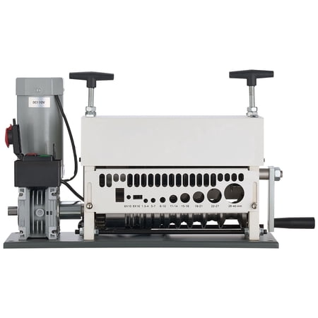 Electric 370W 0.06-1.57 in Automatic Copper Cable Stripper Machine, 11 Channel with Manual Hand Crank & Emergency Stop, 1 pack
