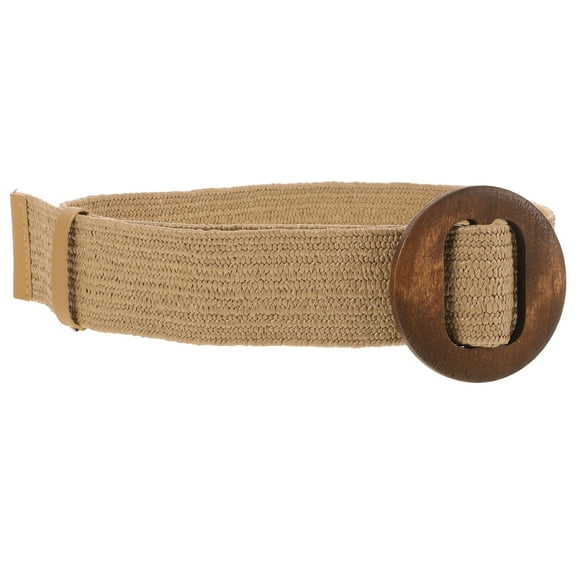 FUTUREORYY Women 1Pack Versatile Styling Brown Braided Waist Belt with Flat Buckle for Daily Wearing