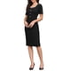 thumbnail image 1 of INSPIRE CHIC Vestido Elegante para Mujer de Manga Corta Cuello Cuadrado Botón Vestidos de Trabajo Casual Ajustados XS Negro, 1 of 6