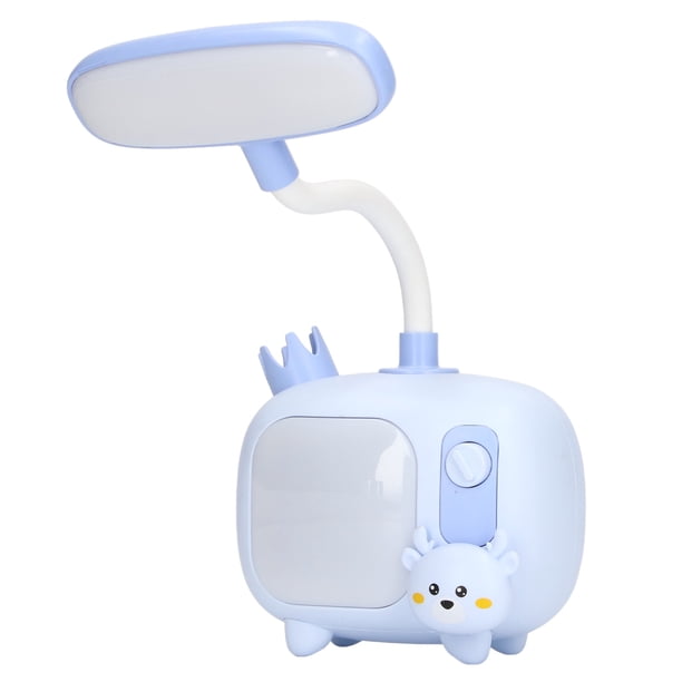 Luz De Lectura Para Niños, Base Estilo TV, Cuello De Cisne De Silicona, Carga USB, Luz LED Suave, Lámpara De Escritorio Para Estudiantes, Trabajo De Estudio