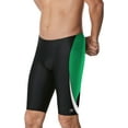 thumbnail image 3 of Speedo Men's Edge Splice Jammer Swimsuit (Black/Green, 30), 3 of 3