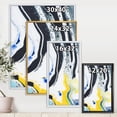 thumbnail image 4 of Abstract Marble Composition In Blue and Yellow IV 30 in x 40 in Framed Painting Canvas Art Print, by Designart, 4 of 5