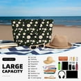 thumbnail image 5 of Wukai Daisy Print Zipper Bag,large Beach Tote Bag,Waterproof Sandproof Bag,Grocery and Picnic Tote Travel Bag, 5 of 5