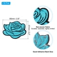 thumbnail image 2 of Uxcell 10 piezas de parche bordado de rosa azul para coser o planchar, 2.6"Lx2.2"W, 2 of 6