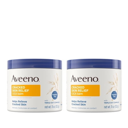 (2 pack) Aveeno Cracked Skin Relief Moisturizing CICA Balm with Oat, 11 (Best Skincare For Over 40 Skin)